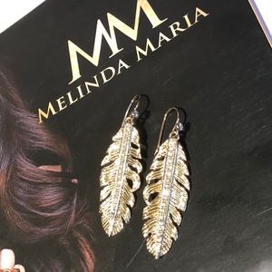 REDUCED • MELINDA MARIA FEATHER CZ EARRINGS